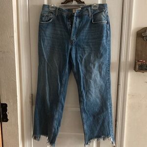 FP Movement by Free People Distressed Blue Ankle Jeans